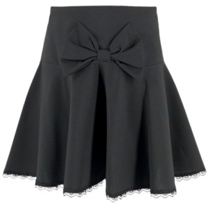 Czarna galową spódniczka z kokardą 122/158 cm 