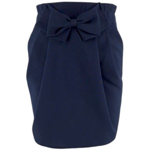 Elegancka granatowa spódnica z kokardą 122-158 cm 