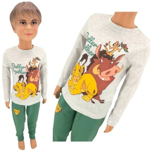 PIŻAMKA dziecięca dla chłopca długi rękaw BAWEŁNA Król Lew 98-128m 