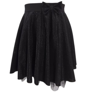 Spódniczka rozkloszowana Czarna błysk 92-158 cm