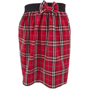 Dziewczęca spódnica w czerwoną kratę 104-140 cm