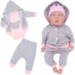 Komplet niemowlęcy bawełniany 3 częściowy 56/62 cm - Myszka 