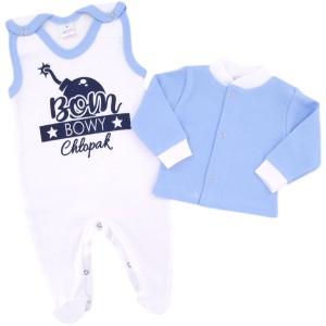 Śpiochy i kaftanik 56/62 - Bombowy Chłopak 