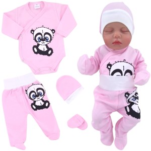 Wyprawka dla noworodka 56/62 cm - różowa Panda 