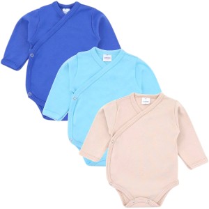 Body kopertowe niemowlęce 3 pak - niebieskie beżowe błękitne 