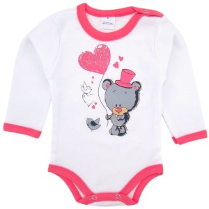 Body bawełniane 62/86cm - Miś serduszko 