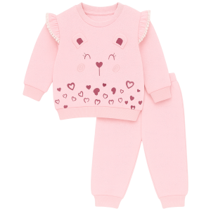 Dres niemowlęcy bawełniany 68/86 cm Misia - Różowy 