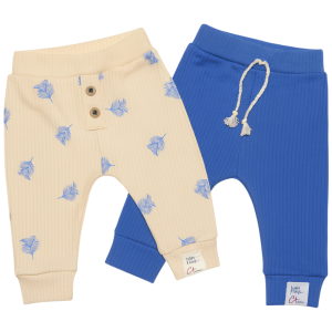 Spodenki prążkowe dla niemowlaka 2-pak- niebieskie