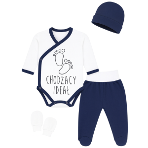 Wyprawka 4 części dla noworodka 52/62 cm - Chodzący Ideał