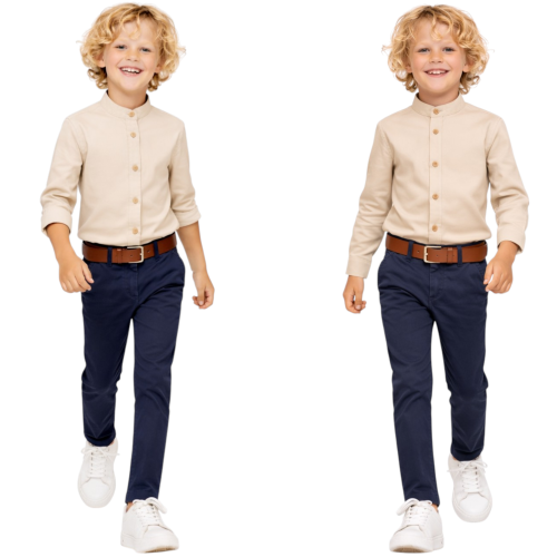 Zestaw-komplet-chłopięcy-elegancki-koszula-stójka-spodnie-granatowe-z-paskiem-2.png