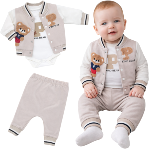 Komplet dresowy 62/74 cm - Beżowy King Bear 