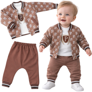 Dresik niemowlęcy dla chłopca 74/86 cm - Brązowy Pretty 