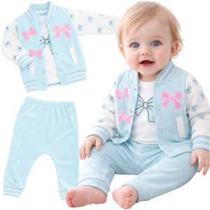 Dresik niemowlęcy dla chłopca 74/86 cm - Miętowy Motylki 