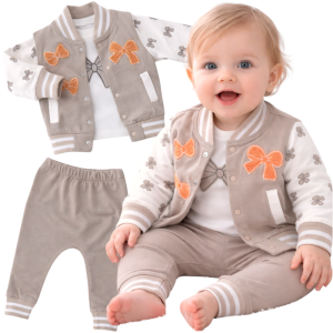 Dresik niemowlęcy dla chłopca 74/86 cm - Beżowy Motylki