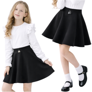  Spódniczka dziewczęca z koła 122-158 cm - czarna 