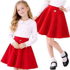 Czerwona Spódniczka dziewczęca z koła 122/158 cm 