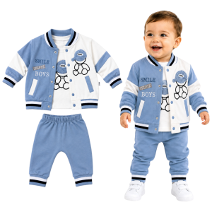 Dresik niemowlęcy dla chłopca 74/86 cm - Niebieski Boys