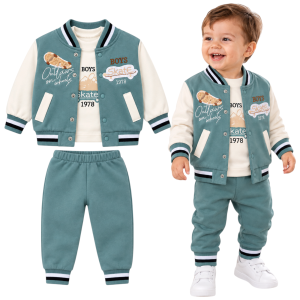 Komplet chłopięcy miętowy Skate 100% bawełna bluza bluzka spodnie 74/86 cm